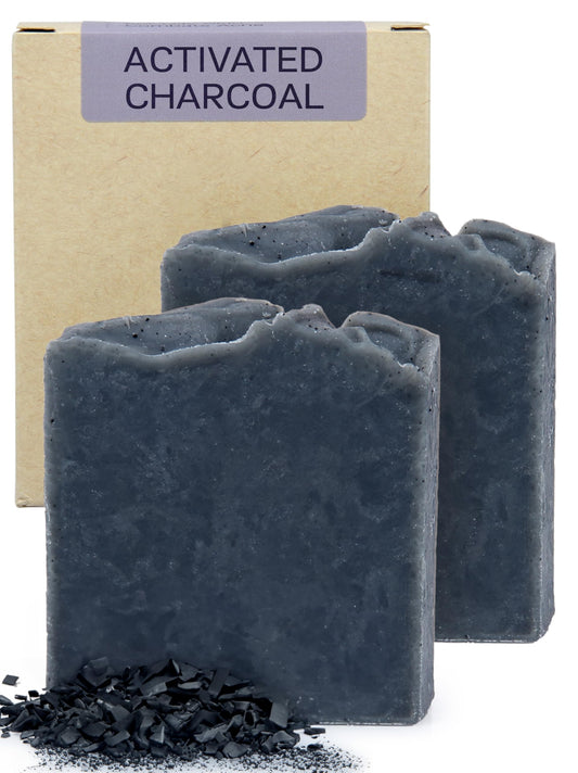 AUTHENTIC BATH & SOAP - Activated Charcoal Soap Bar - Cold Processed, Cleansing & Detoxifying Wash for Men & Women, Handmade, Cruelty Free, Vegan, no Parabens or Sulfates. (Pack of 2) 4.2 Oz Each