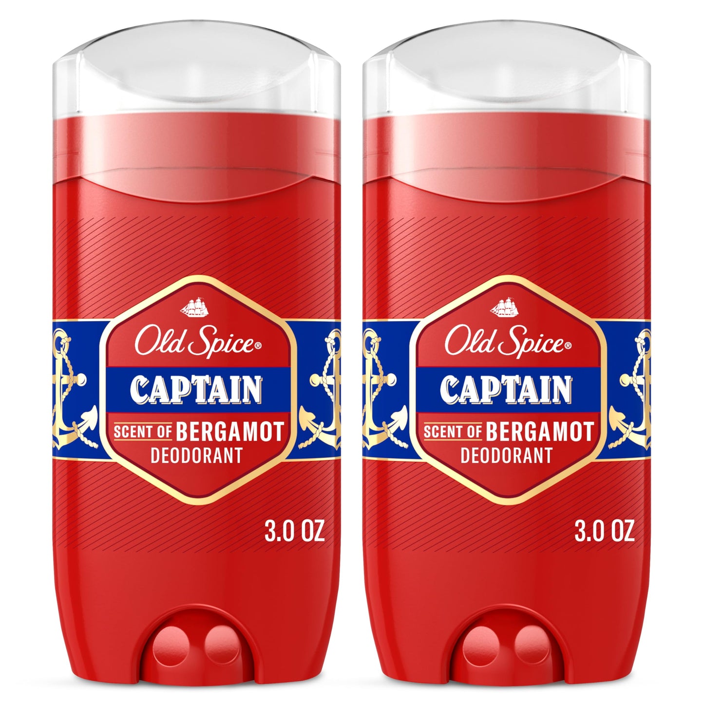 Old Spice Aluminum Free Deodorant for Men, 24/7 Odor Protection, 24/7 Freshness & Lasting Scent, Captain with Bergamot Scent, 3.0 oz (Pack of 2)