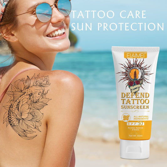 Tattoo Sunscreen -Tattoo care cream, SPF 30+ for Tattoo Sun Protection Hydrates New Tattoos -Natural Ingredients-100% Vegan Tattoo Cream (Suncream)