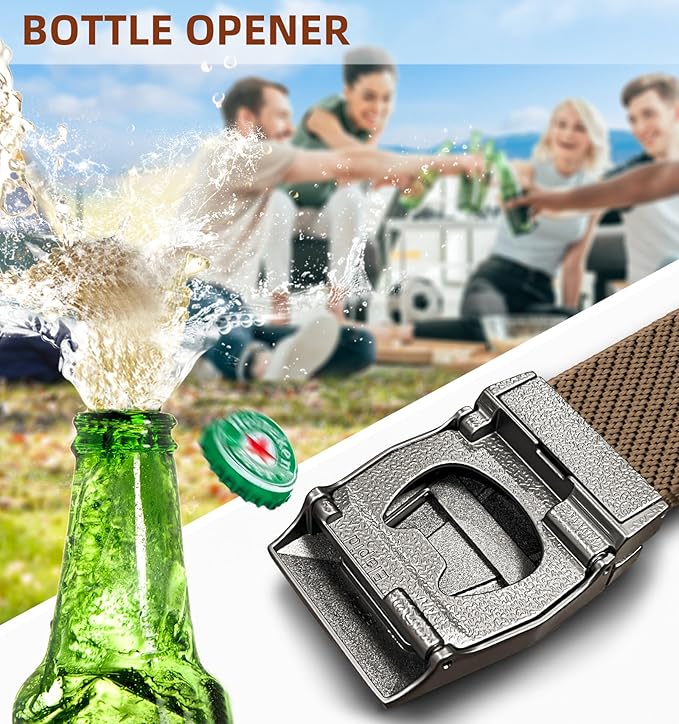 BULLIANT Men Belt 2 Pack,Nylon Web Holster Belt Stretch for Gift Men Outdoor Work Sports Hunting Hiking,Quick Release