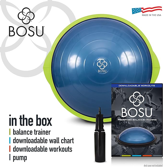 BOSU Sport Balance Trainer, Travel Size Allows for Easy Transportation and Storage, 50cm,