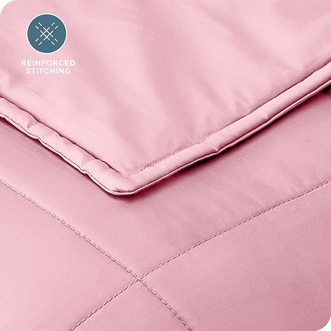 Bare Home Weighted Blanket 40"x60" 10lbs, Light Pink