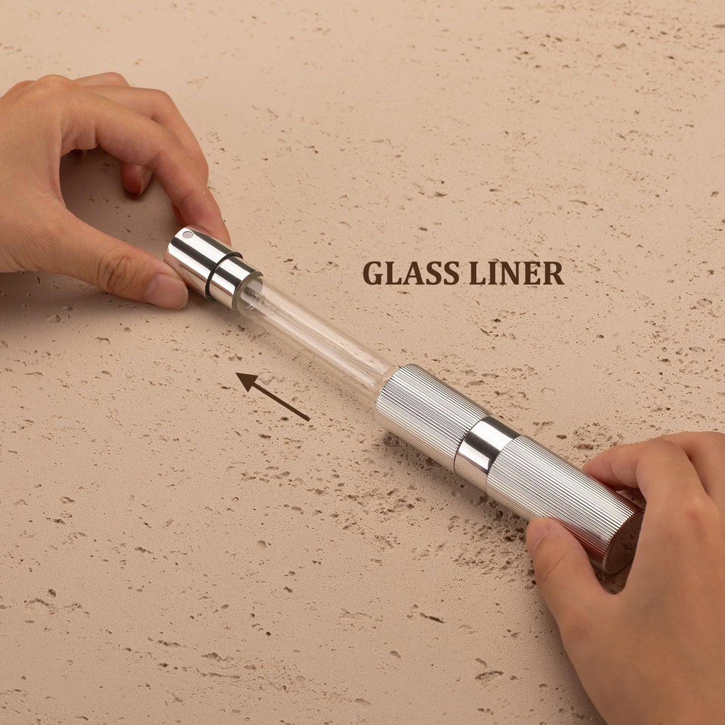 LISAPACK 8ml Perfume Atomizer Spray Bottle, 1pcs Travel Cologne Sprayer Refillable, Empty Mini Portable Perfume Dispenser (Black)