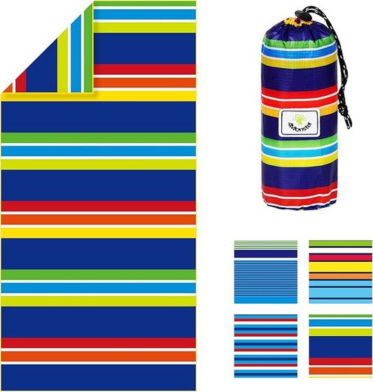 4Monster Microfiber Beach Towel Quick Dry,Super Absorbent Lightweight Travel Towel for Swimmers, Sand Free Camping Towel, Beach Towels for Pool,Swim,Water Sports,Yoga