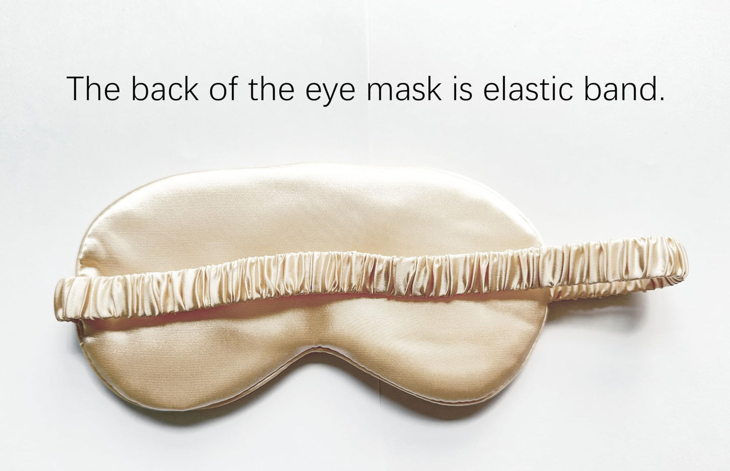 QSYW Silk Eye Mask for Sleeping - Satin Eye Cover with Silk Storage Bag Beige