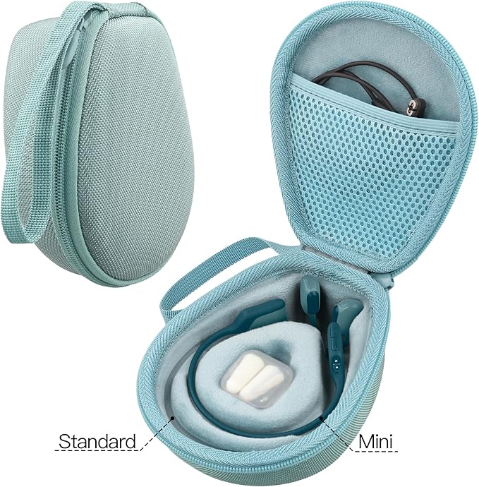 co2CREA Hard Case for SHOKZ New OpenRun Pro 2/1/Mini, OpenRun Standard/Mini, OpenMove, OpenSwim Pro, OpenSwim, Compatible with All SHOKZ Open-Ear Bone Conduction Sport Headphones, Cyan Case