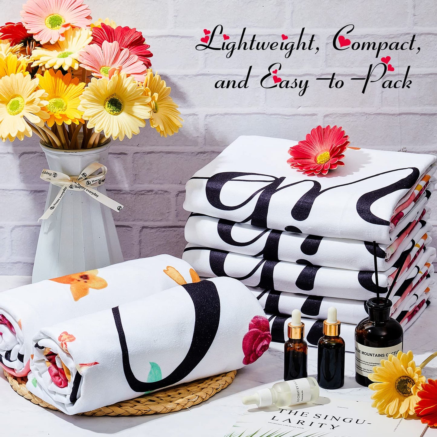 Mixweer 8 Pcs Bride Beach Towel Bridesmaids Beach Towel Set 60 x 30 Inch Bride Tribe Bridesmaid Gift for Wedding Honeymoon Bachelorette Engagement Party