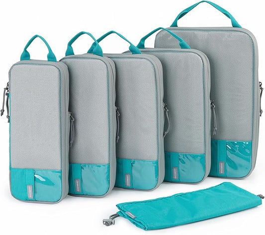 BAGSMART 6 Set /4 Set/2 Set Compression Packing Cubes for Travel, Lightweight Luggage Organizer Bags, Durable Space Saver Bags Travel Essentials