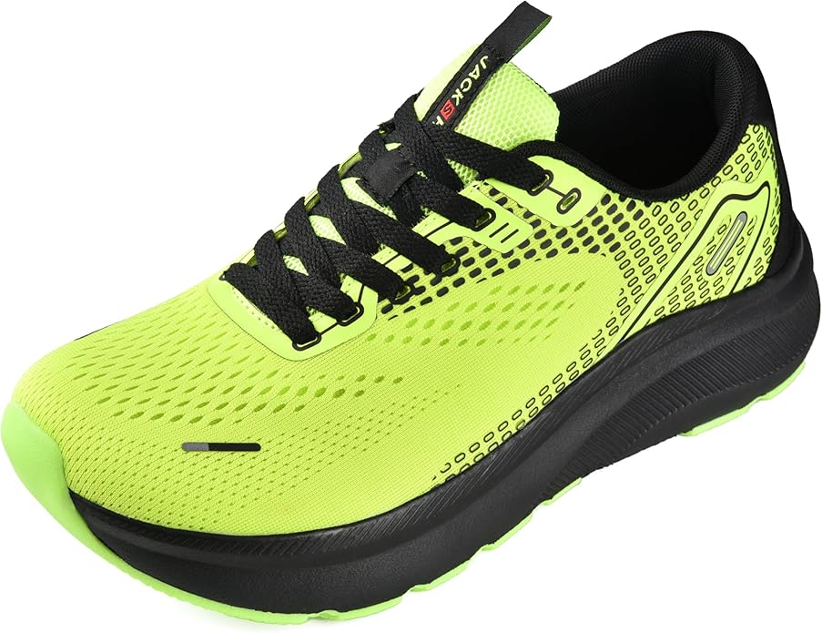 JACKSHIBO Wide Toe Box Shoes for Men Arch Support Shoes Wide Width Sneakers for Running Walking Athletic Tennis Orthopedic Plantar Fasciitis Workout with Thick Cushioned Zero Drop Sole