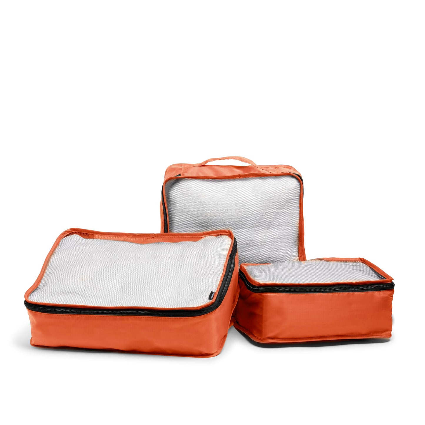Brookstone Packing Cubes - 6 Piece Compression Packing Cubes for Travel - Tear Resistant Travel Essentials Bag Organizer Set, Orange
