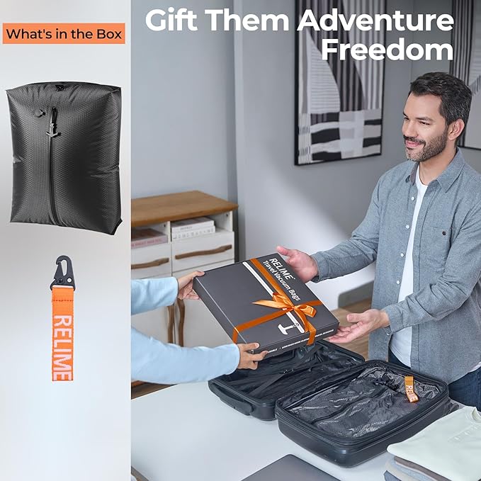 Classic Series Vacuum Bags for Travel Luggage(1 PC No Pump), Compression Bags for Carry On Suitcases and Backpack, Vacuum Seal Packing cube for Cloth Packing