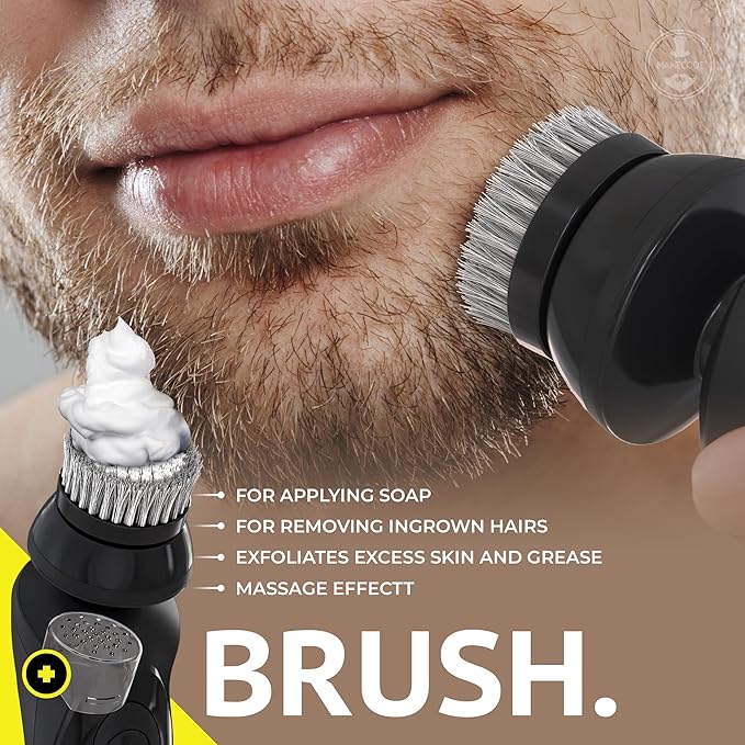 7-in-1 Electric Razor for Men with USB Charging Station - Shaver with Floating 8 Contouring Technology and IQ Cleaning Sensor