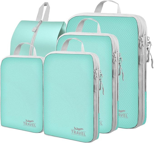 4-Piece Packing Cube Set - Lightweight Luggage Organizers for Travel, Vacation and Suitcases - Durable Accessories with Compression