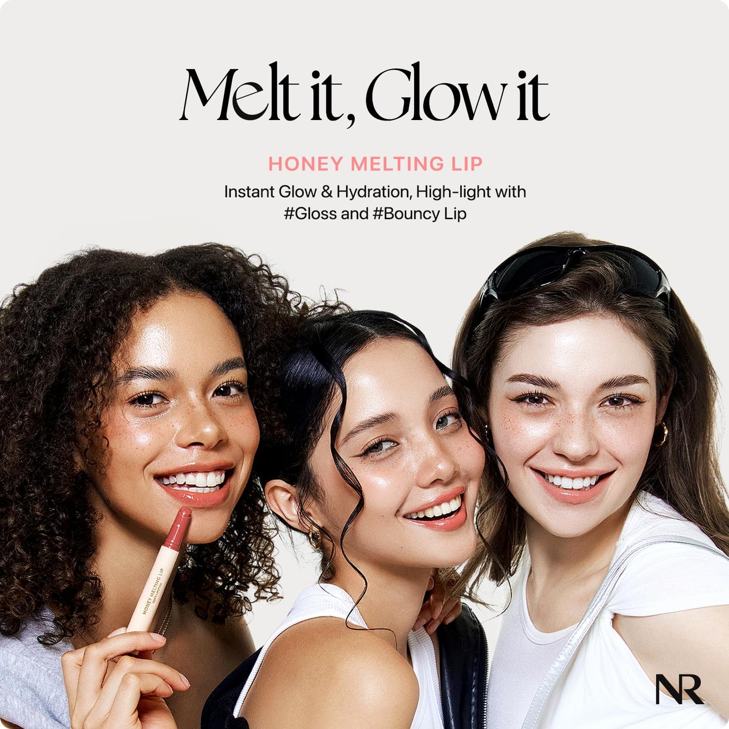 Nature Republic HONEY MELTING LIP (02 FIG) SOFT LIP STICK, Hydrating Gloss, Moisturizing balms, Sheer tint, Shine & Nude, Glowy Finish, korean make up