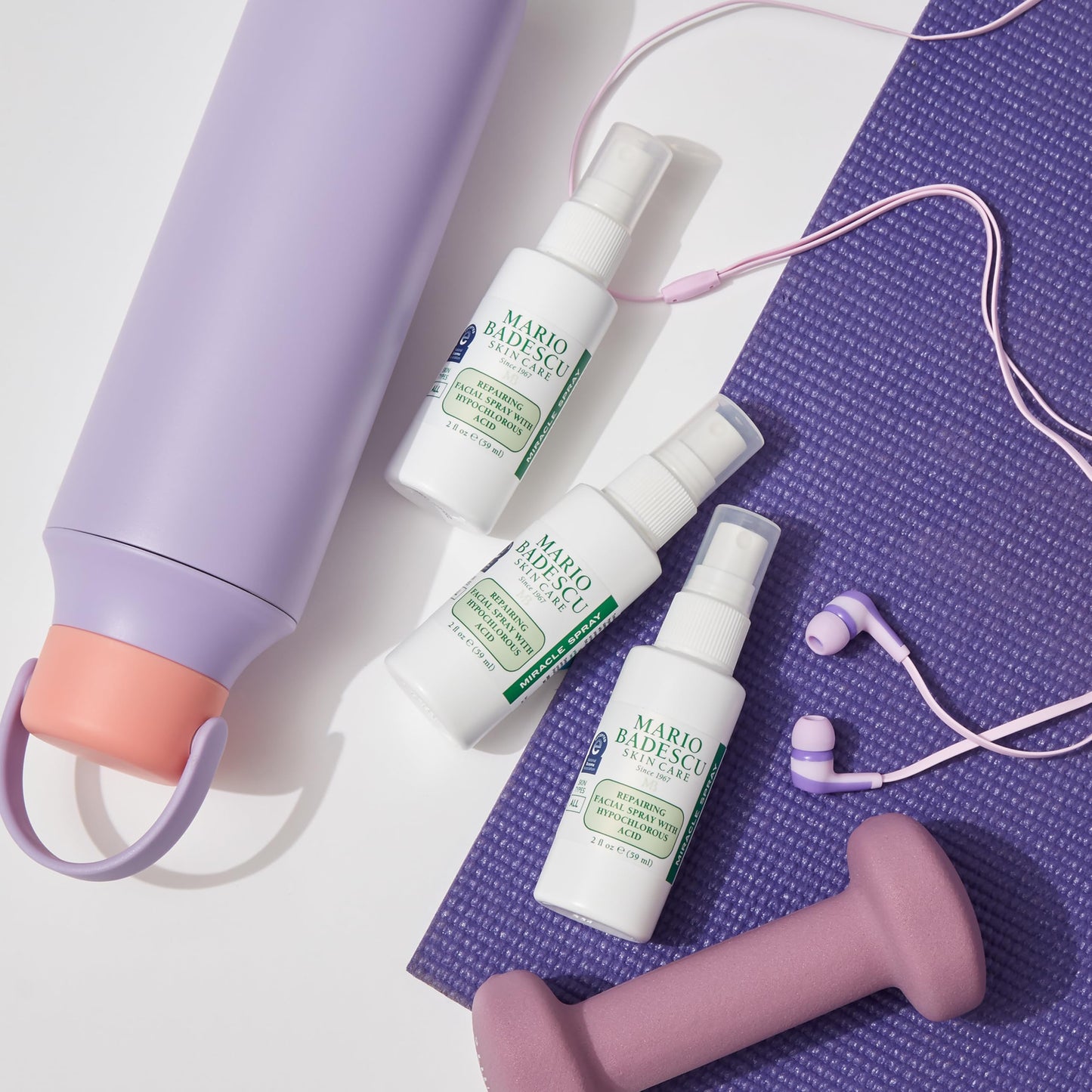 Mario Badescu Repairing HOCl Facial Spray with Hypochlorous Acid – Soothes & Hydrates Angry, Irritated Skin, Reduce Redness & Flare-Ups – pH Balancing, Non-Irritating Cleanser, Fragrance-Free, 2 Fl Oz