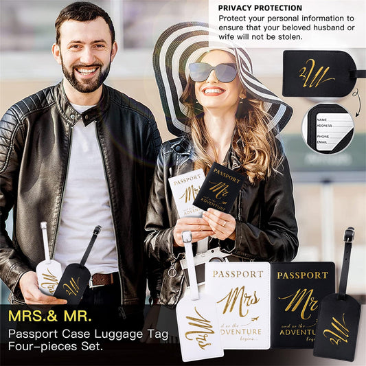 4MELLY Wedding Engagement Gifts for Couples Mr and Mrs Gift Bridal Shower Gift,Bride To Be Gifts Honeymoon Travel Essentials Just Married