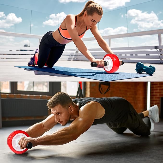 Ab Roller Wheel, Core Exercise Equipment - 880 lbs Weight Capacity, No Noise Ab Wheel for Home Gym Workout