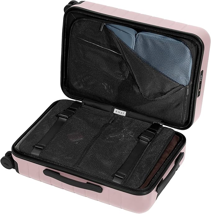 Away Carry-On Luggage, Lightweight Hardside Suitcase with Spinner Wheels, 22 Inch Airline Approved, TSA Lock, Blush Pink