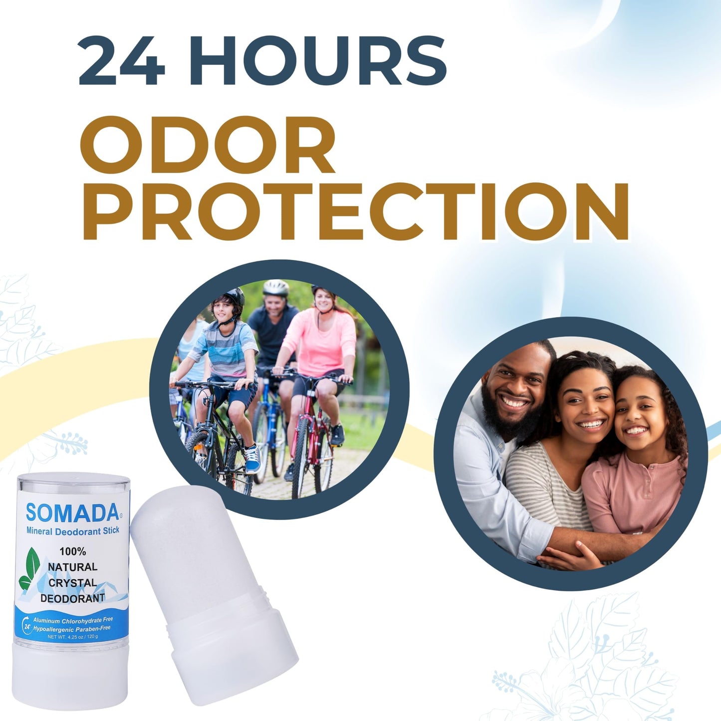 Crystal Deodorant Stick for Women and Men, 4.25 oz/120g - 100% Natural Alum Salt Stone Rock - Unscented Mineral Rock