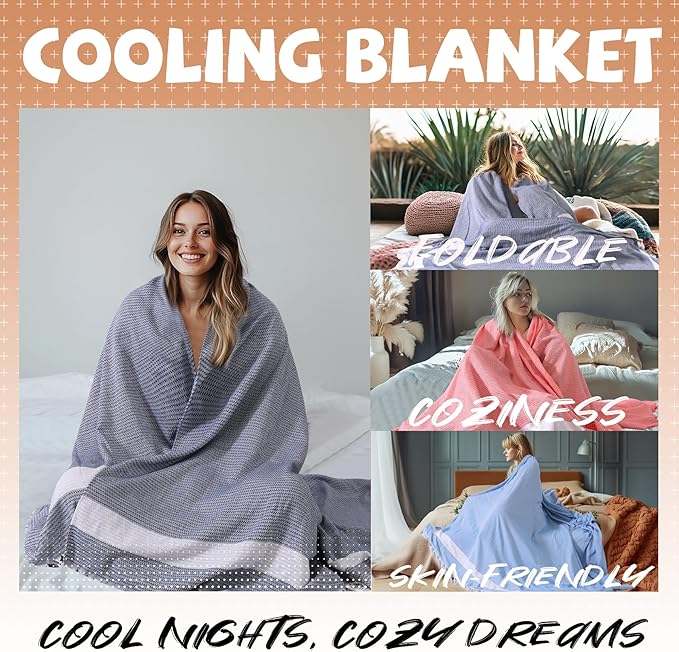 Breathable Bedspread Woven Blanket Extra Large Lightweight Soft Cooling for Hot Sleeper Throw Tween Queen Full Size Quilt Thin Comforter Summer Ice Cold Sheet Boho Bed Decor Bedroom Decorative Grey