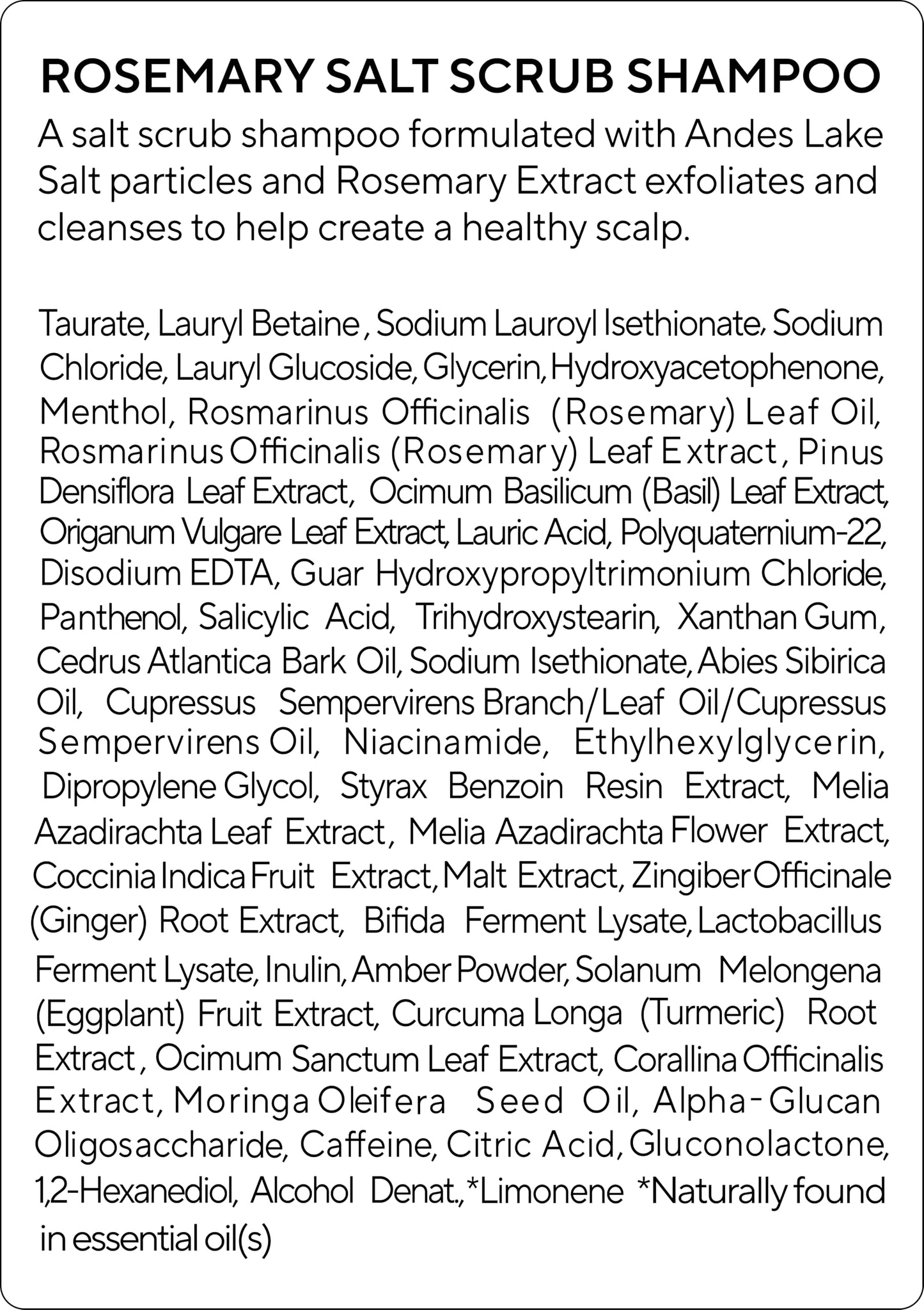 AROMATICA Rosemary Salt Scrub Shampoo - Hair Loss Korean Scalp Detox Shampoo with Rosemary Scalp Oil | Scalp Exfoliator with Salt Scrub for Oily Scalp | Sulfate Free, Silicone Free (10.5 oz / 300g)