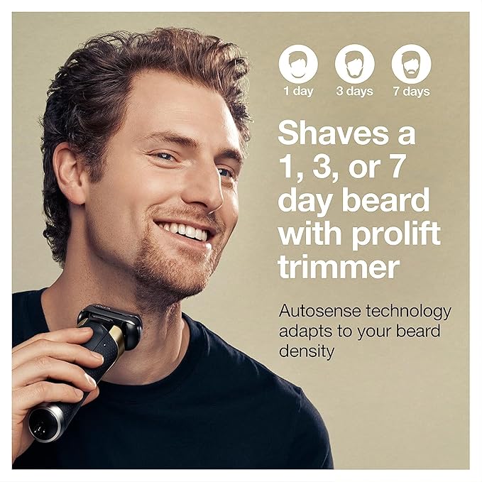 Braun Series 9 Pro 9419s Electric Shaver for Men, Wet & Dry Shave, Shaving Kit with 4+1 Head with ProLift Trimmer