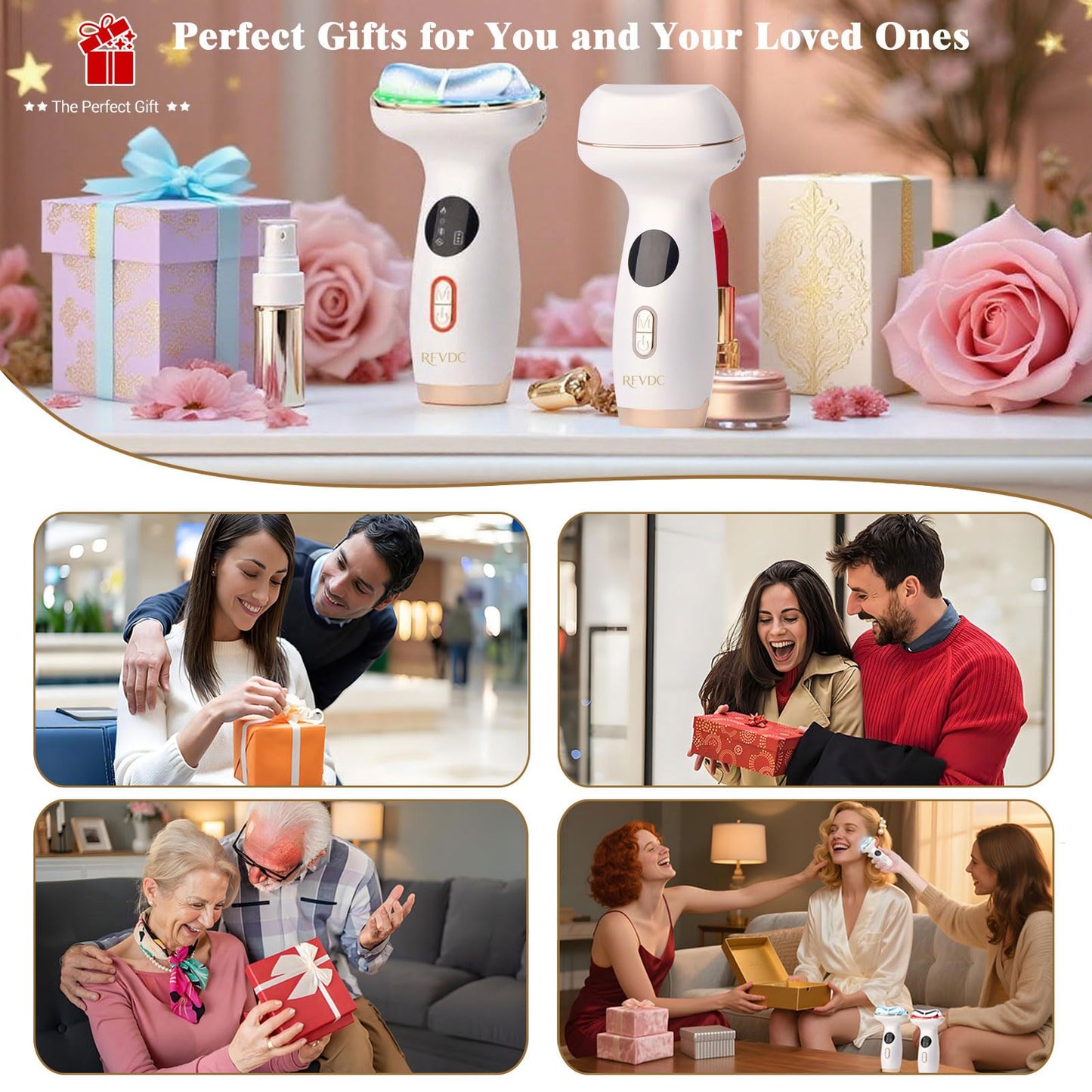 Cold Heat Facial Massager Red Light Therapy for Face Neck Eye Lifting Firming Depuffing,7-in-1 LED Facial Sculptor Skin Care,Cooling Electric gua sha Lift Device Reduce Forehead Frown Smile Line