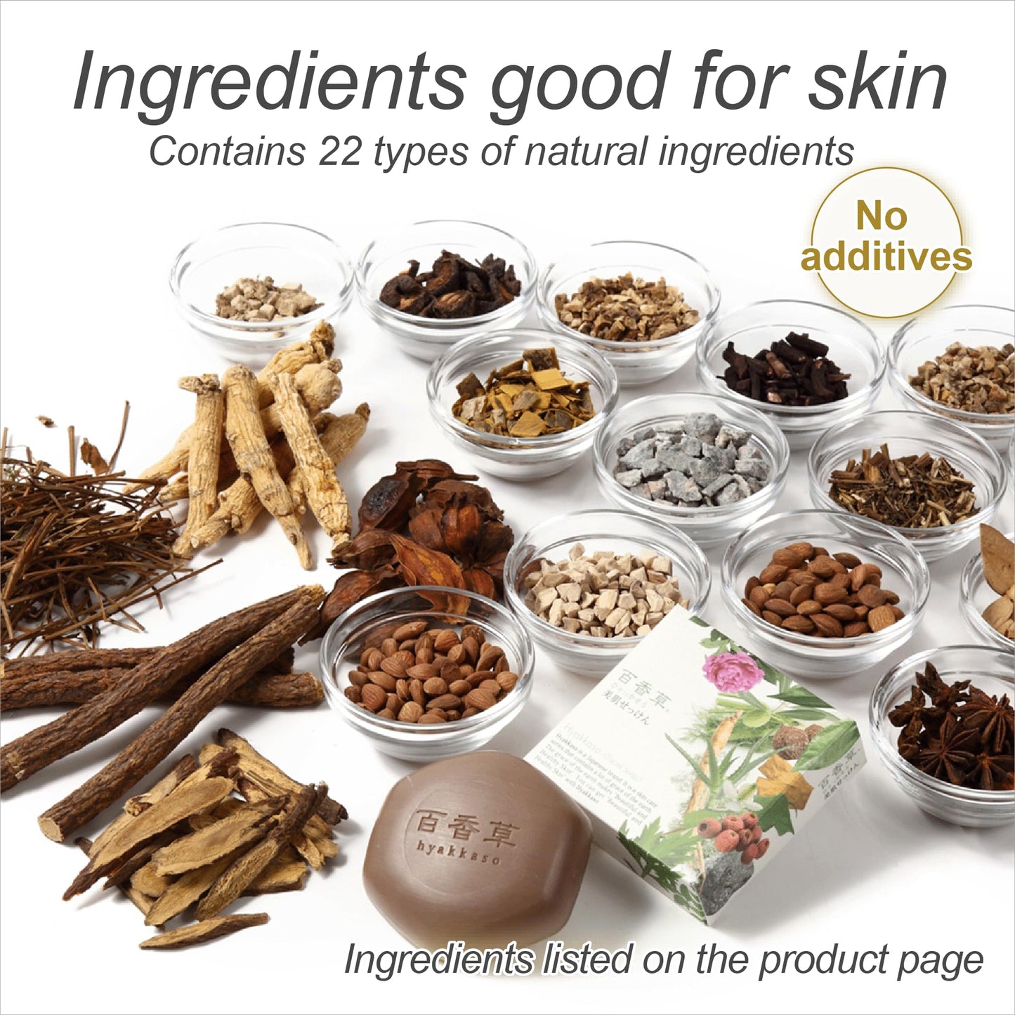 百香草 Hyakkaso Herbs & Minerals Facial Soap | Acne Skin Care | Sensitive, Dry & Normal skin | Face and Body Wash | Japanese Skincare | 80g 2.8oz (2)