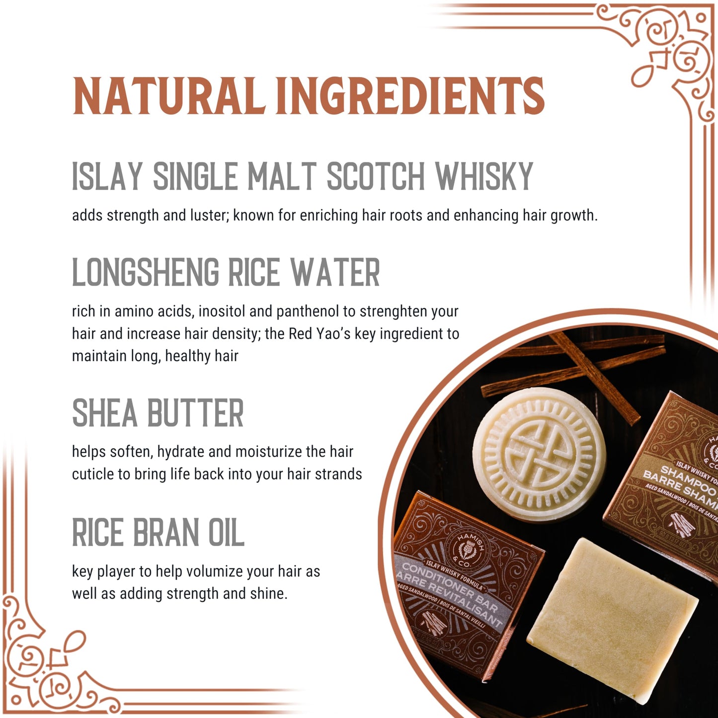 Hamish & Co. Conditioner Bar - Aged Sandalwood - Conditioner for Men - Handcrafted with Scottish Islay and Whiskey Infused - Made from Natural Ingredients - Sulfate, Paraben, Cruelty, and Plastic-Free