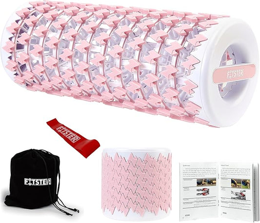 Collapsible Foam Roller for Exercise and Recovery (13 Inches), Easily Portable at 5.5 inches (Pink)