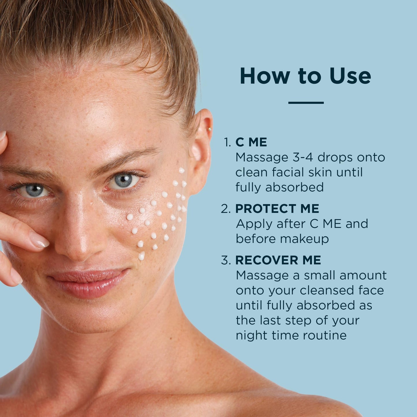 FRE DELUXE Mini Must Haves Skin Care Set with C ME, PROTECT ME & RECOVER ME- Anti Aging Vitamin C Brightening Serum, Face Moisturizer SPF 30 Travel Size Mineral Sunscreen & Restorative Night Cream