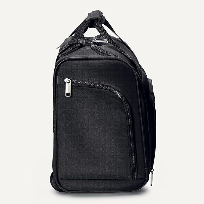 Amazon Basics Underseat Carry On Luggage with Wheels - 14" Rolling Travel Bag, Black