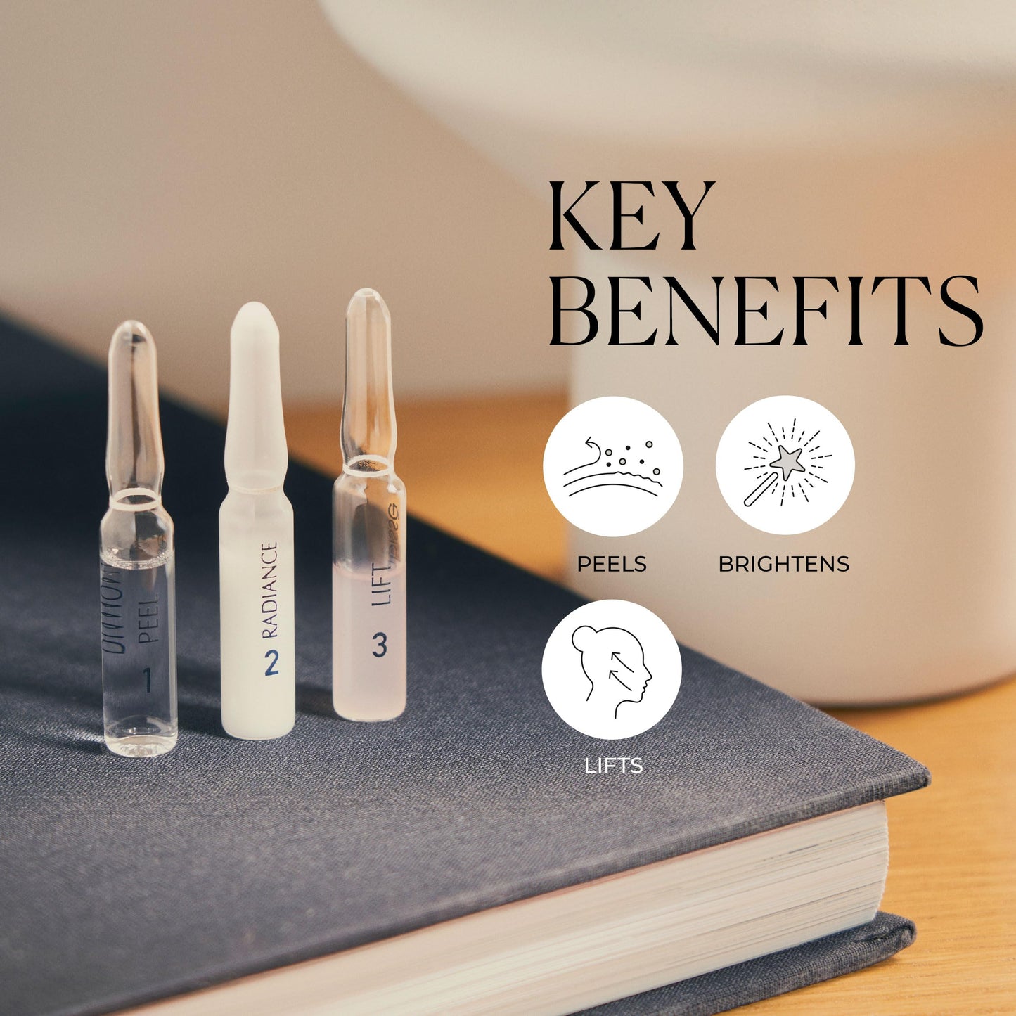 Natura Bissé Diamond Instant Glow, Anti-Aging Ampoule Trio, Lifts, Firms, & Illuminates, For All Skin Types, 3 ampoules x 1 treatment