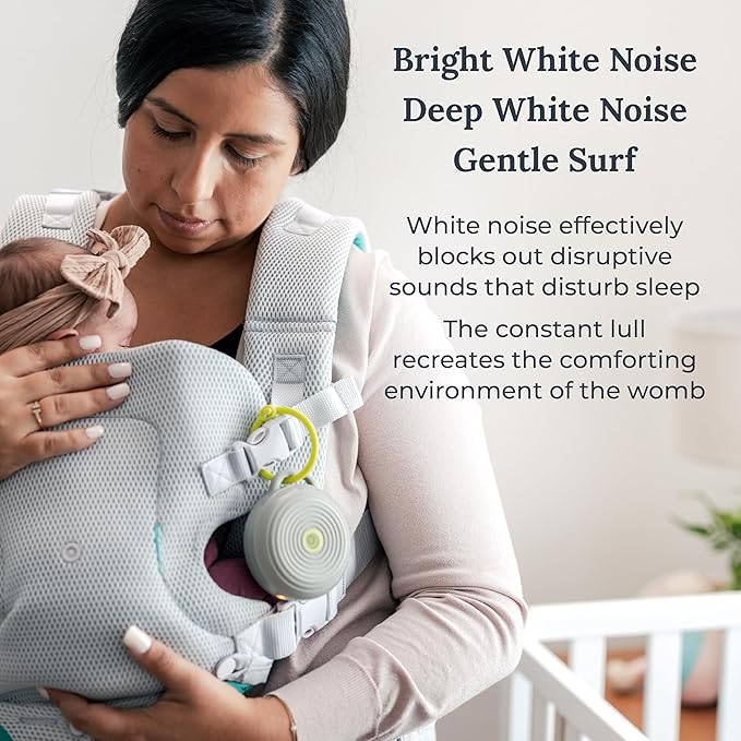 Yogasleep Hushh Portable White Noise Sound Machine for Baby, 3 Soothing Natural Sounds with Volume Control, Compact Size, Noise Canceling for Sleep Aid, Office Privacy, & Meditation, Registry Gift