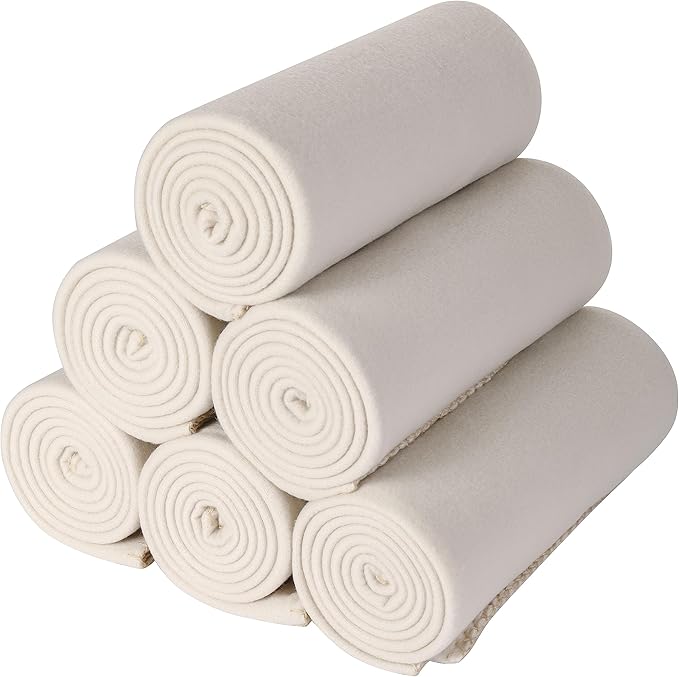 CAI TENG Fleece Throw Blankets 6 Pack Bulk Lightweight Warm Soft 50 x 60 in Kids Blanket Picnic Cozy Fleece Fabric Microfiber Small Blanket for Bed Sofa Office Travel Beige