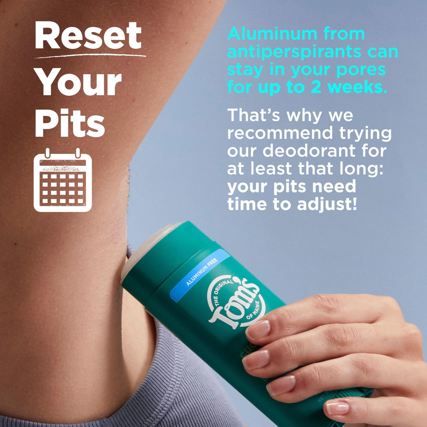 Tom’s of Maine Mountain Spring Natural Deodorant for Men and Women, Aluminum Free, 3.25 oz, 2-Pack