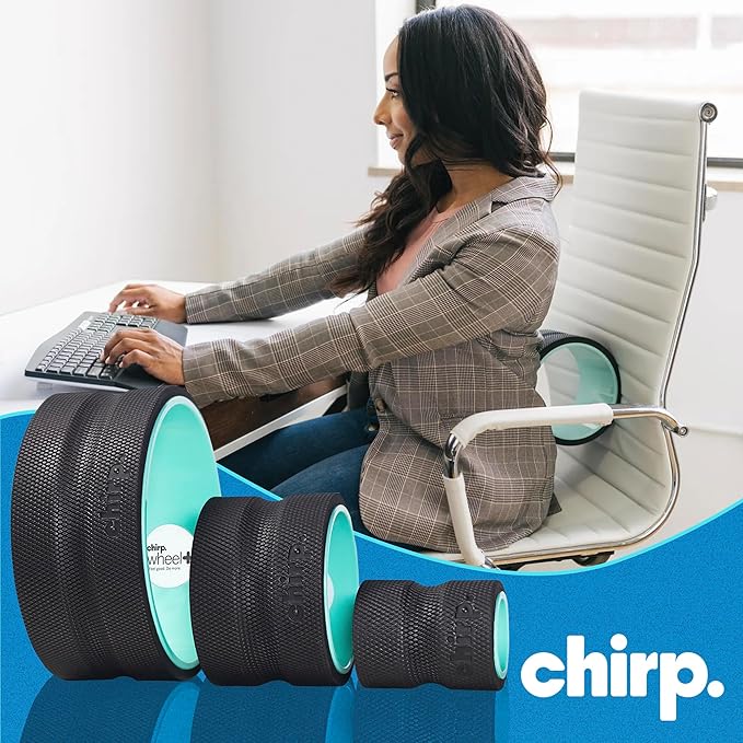 Chirp Wheel Foam Roller – Targeted Back & Neck Relief, Lumbar Spine Stretcher, Spinal Decompression Back Stretcher, Massage Roller with Density Foam for Physical Therapy, Supports 500lbs, 3-Pack Mint