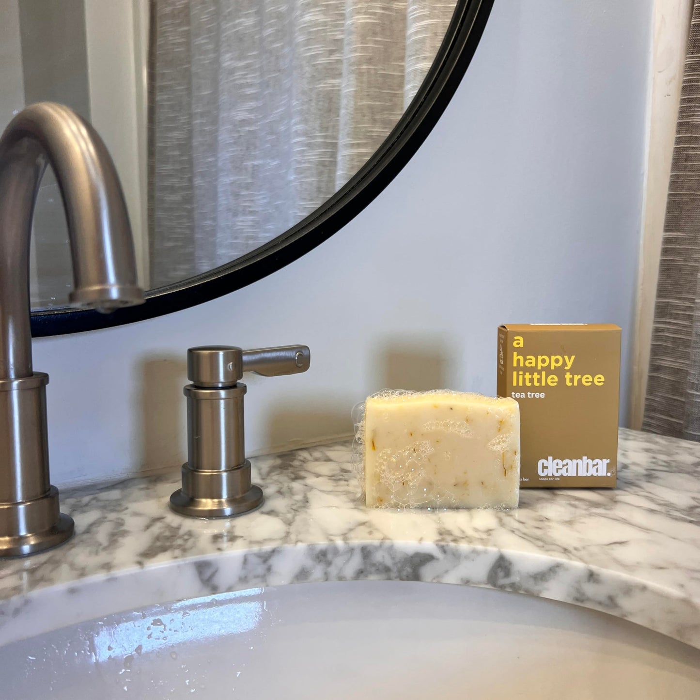 Cleanbar All Natural Bar Soap - A Happy Little Tree - Tea Tree, Lavender, and Bergamot Exfoliating Bar Soap