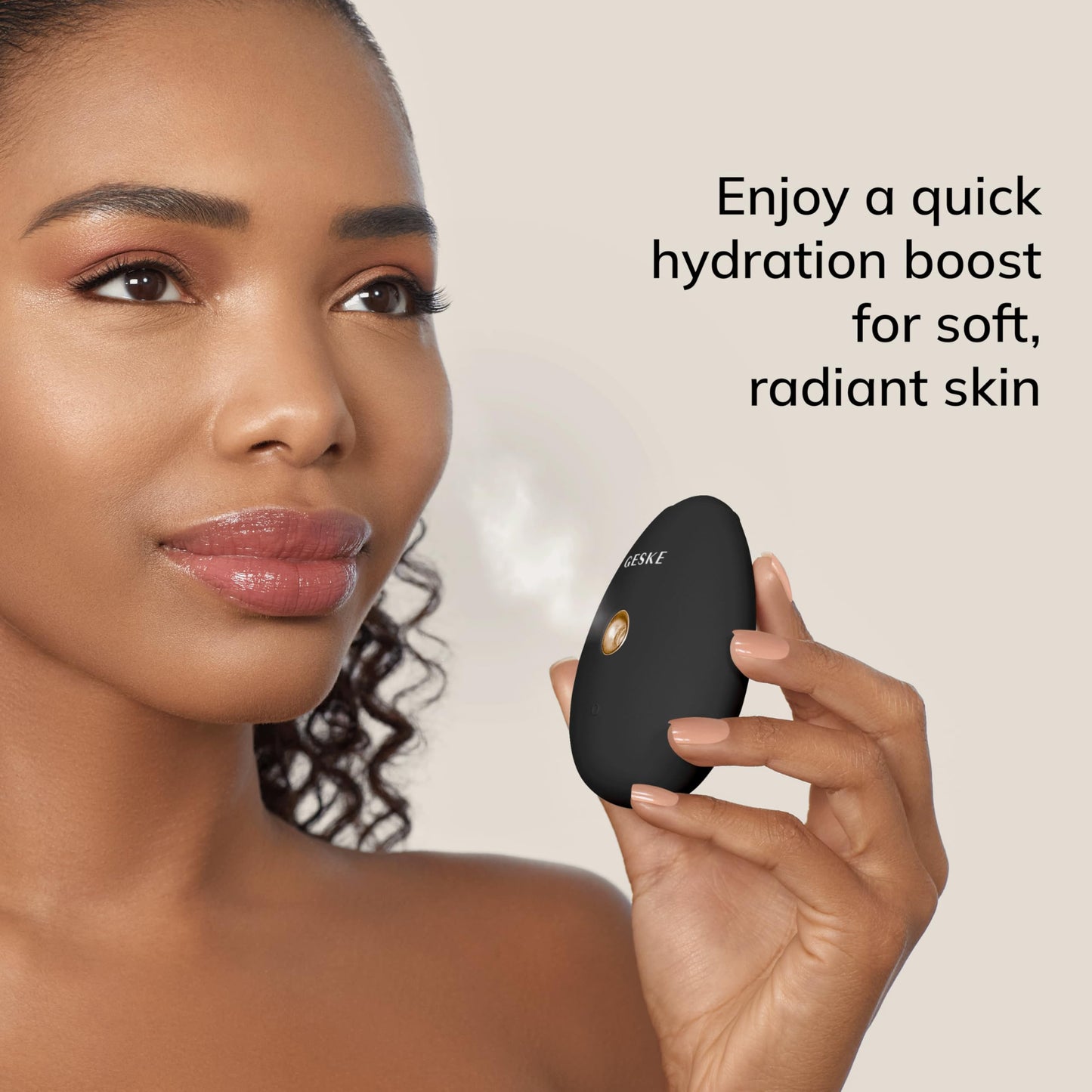 GESKE SmartAppGuided™ Facial Hydration Refresher | 4 in 1 | Water Atomizer | Moisturizing Spray Machine | Face Mister | Humidifier for Natural Glow | Reduce Redness & Dry Skin