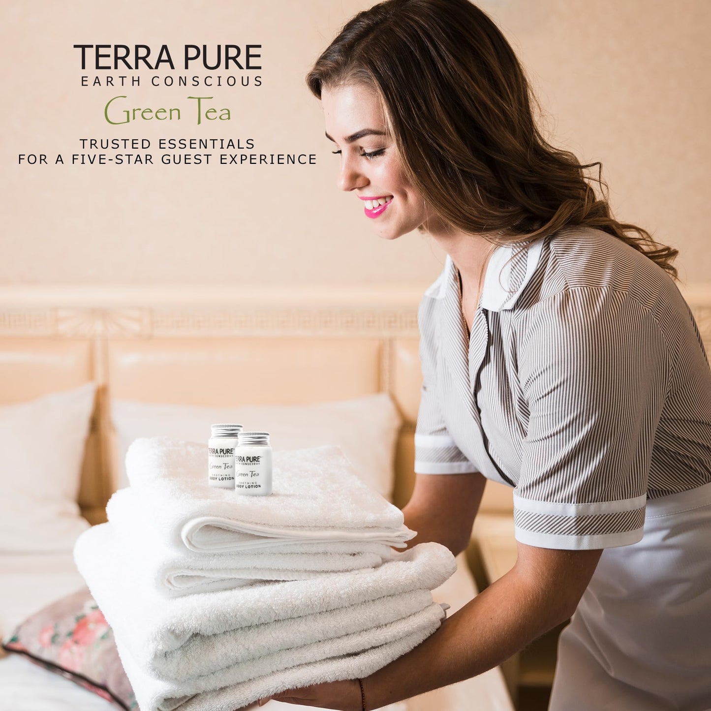 Terra Pure Body Lotion, Travel Size Hotel Amenities, 1 oz (Case of 20)