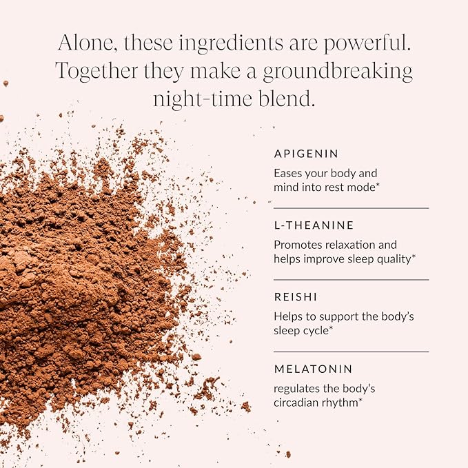 Beam Dream Sleep Powder, L-Theanine, Apigenin, Reishi and Magnesium, Third Party Tested Natural Sleep Aid & Sleep Supplement for Deep Sleep, Relaxation and Recovery, Natural Sleep Support, 30 Servings