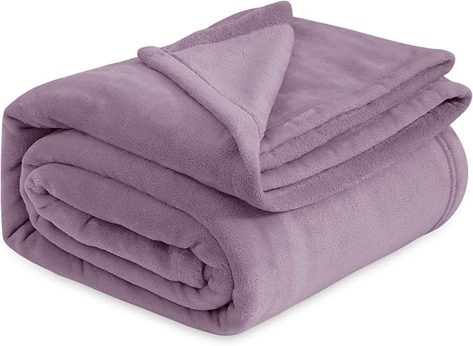 Bedsure GentleSoft Fleece King Size Blankets for Bed Fog Purple - Soft Lightweight Plush Cozy Fuzzy Luxury Microfiber, 108x90 inches