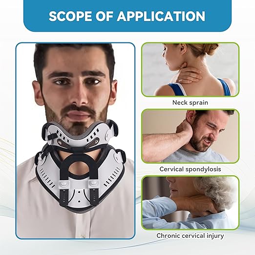 Adjustable Cervical Neck Traction Device for Home Use, Portable Over Door Neck Stretcher with Posture Corrector, Pain Relief & Decompression Support