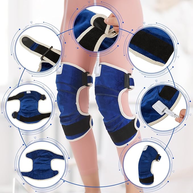 Knee Heating Pad for Pain Relief,Heating Pad for Knee for Aching,Heated Brace for Joint Pain, Soreness Swelling,Auto Shut Off,86℉~158℉ Adjustable Temp