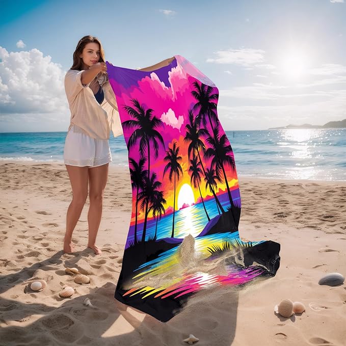 Beach Blanket Waterproof Sandproof, Oversized Extra Large Picnic Beach Mat 83"×95"/8 × 7 FT for 1-7 Adults for Travel Camping Hiking, Quick Drying Lightweight Outdoor Vacation Essentials