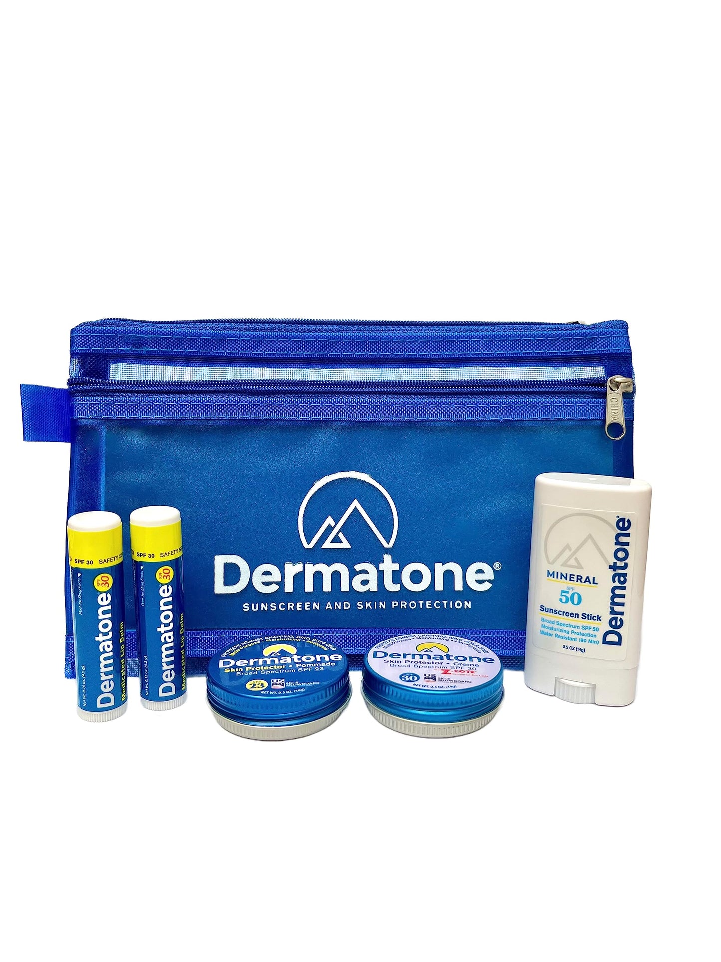 Dermatone Outdoor Protection Kit | Contains 4 of our Sunscreen, Skin Protection Products | Classic Tin, Z-Cote, Mineral Sunscreen Stick & 2 Medicated Lip Balms