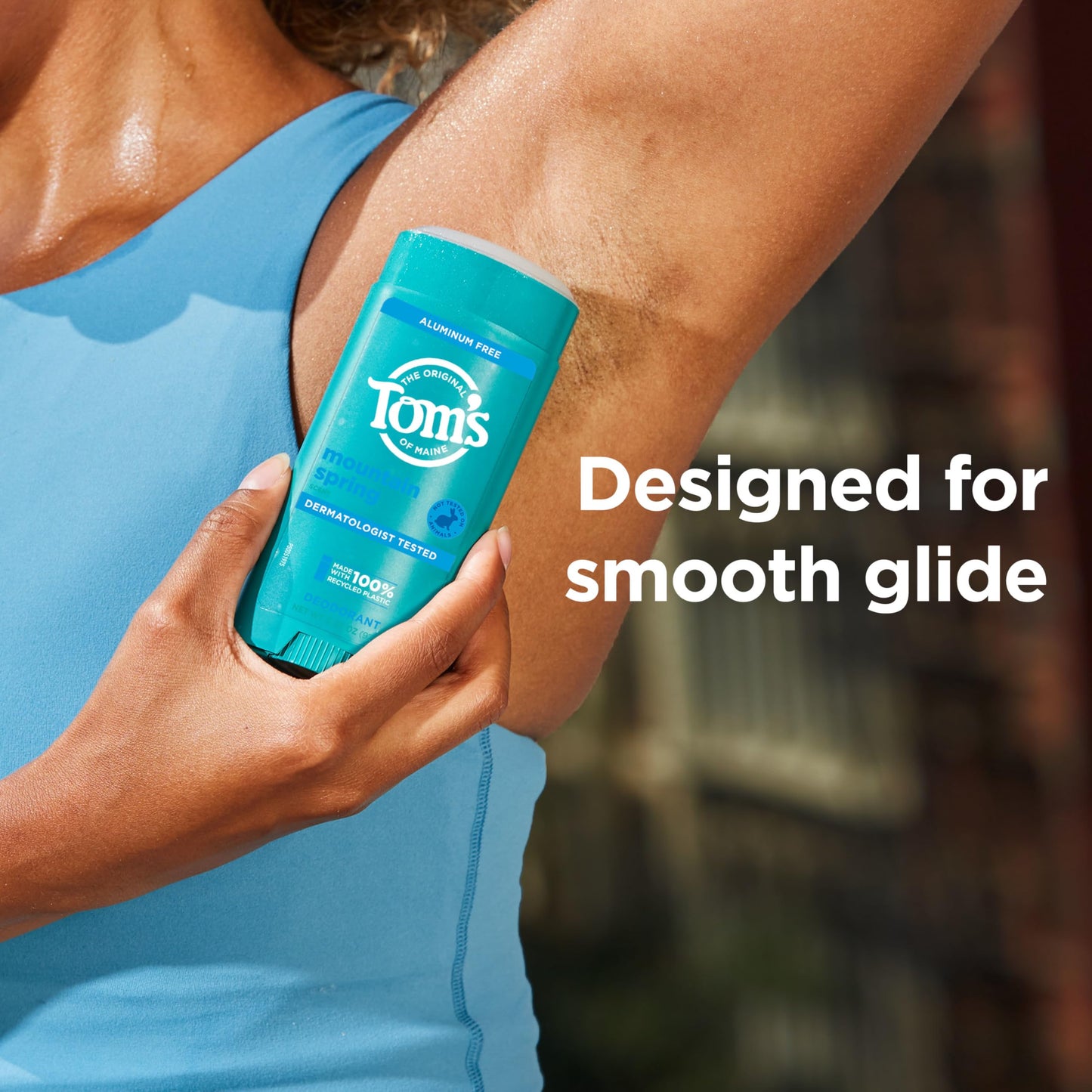 Tom’s of Maine Mountain Spring Natural Deodorant for Men and Women, Aluminum Free, 3.25 oz, 2-Pack