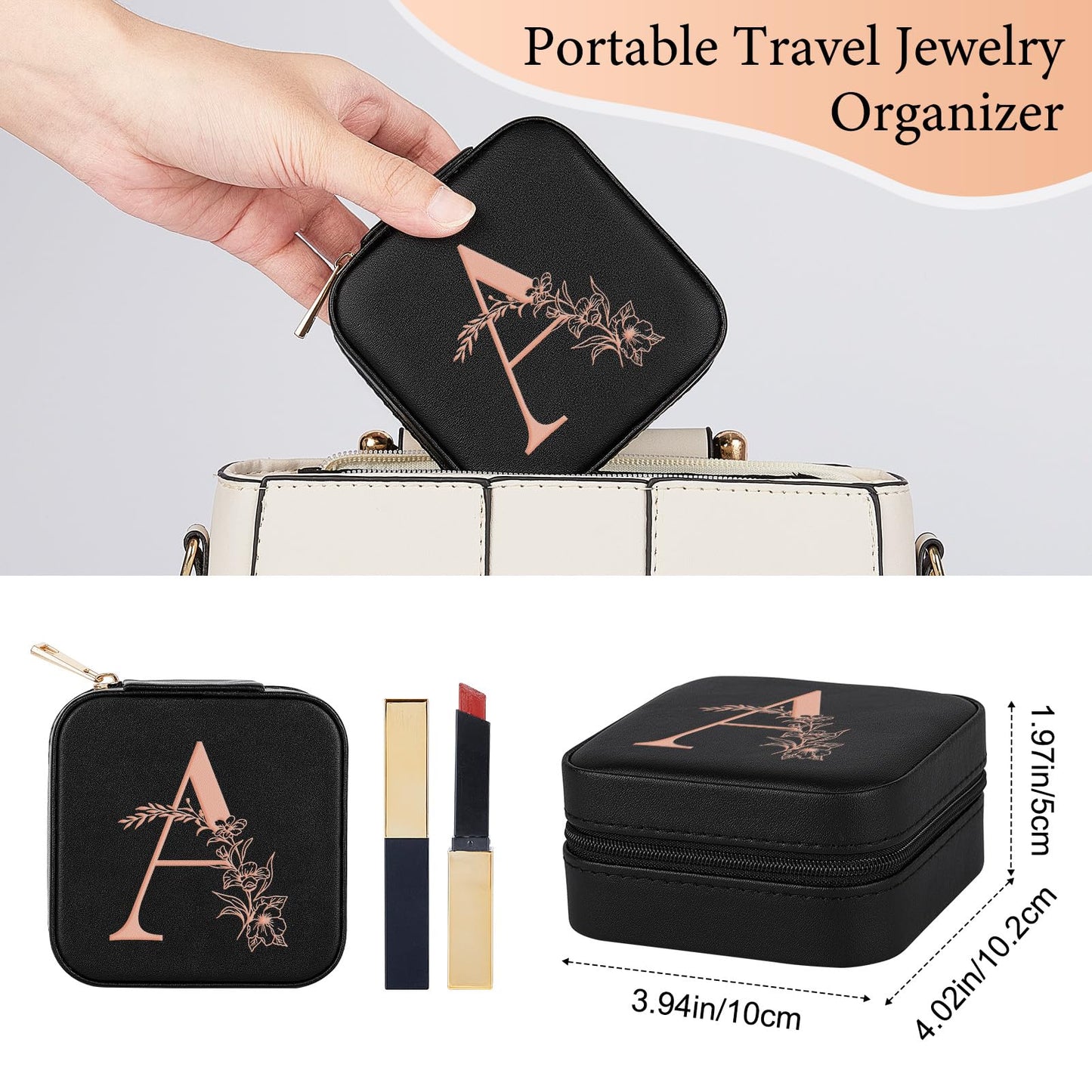 Unicorn Castle Travel Jewelry Case For Women Travel Jewelry Organizer With Mirror Jewelry Organizer Box Small Jewelry Box For Travel Essentials, A