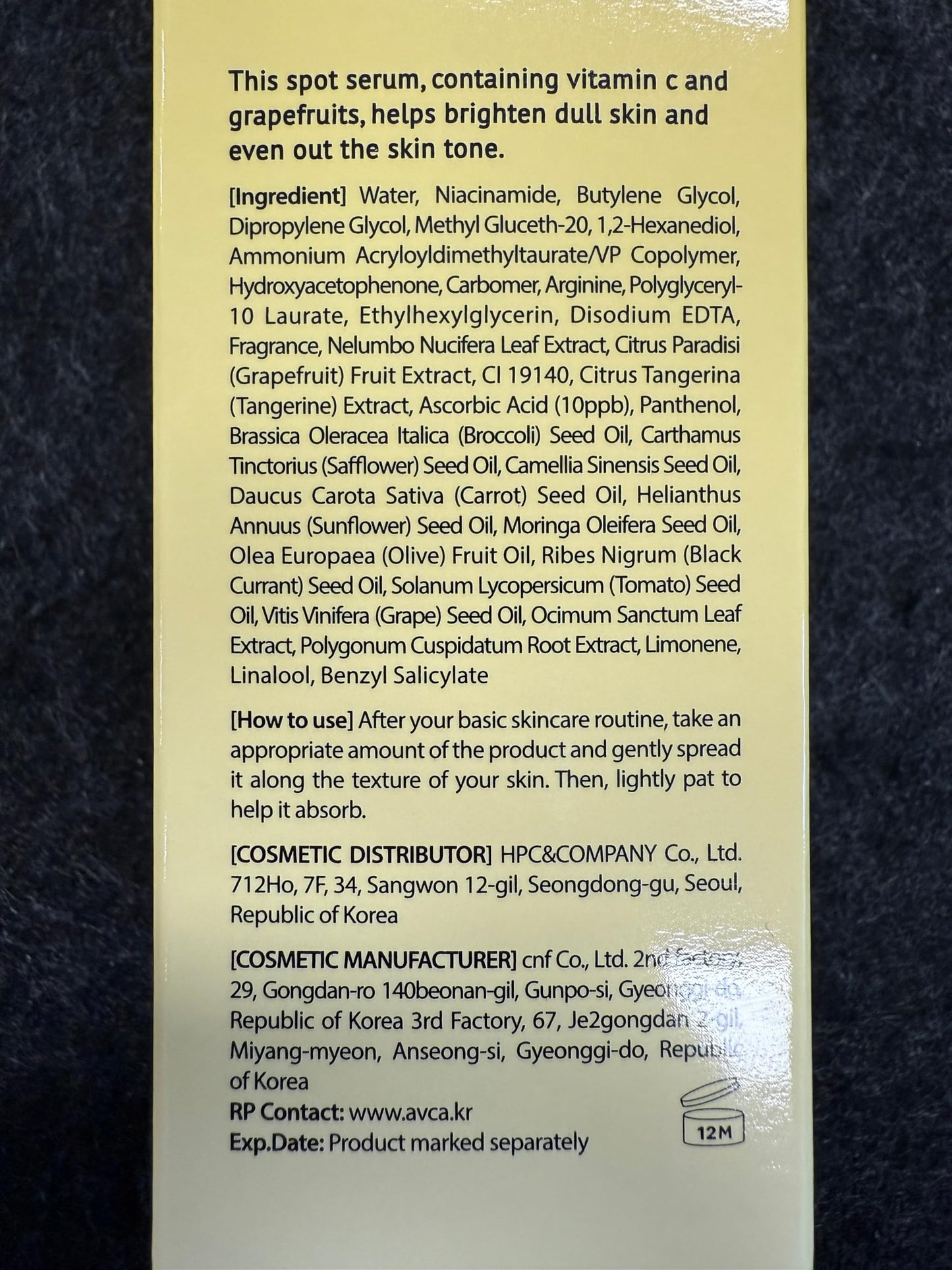 AVCA True Vitamin C Serum 3.38fl.oz. - for Dark Spots Remover Facial Serum with Vitamin C, Niacinamide, Korean Skin Care