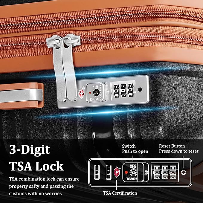 4-Piece Expandable Hardshell Luggage Set with TSA Lock (14/20/24/28) - Lightweight PP Suitcases, 360° Silent Spinner Wheels and Durable 100LB Handle for Air Travel (Black)